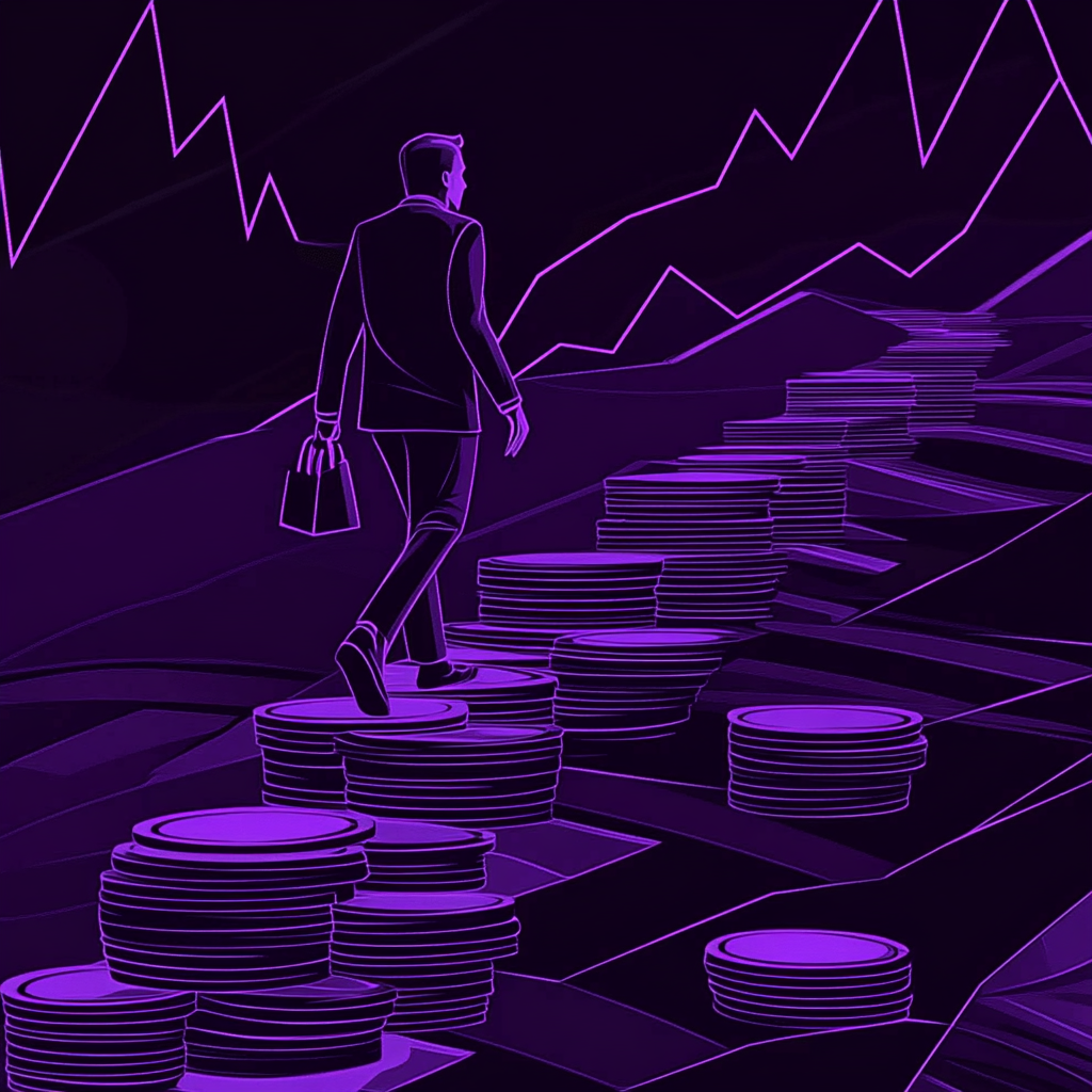 Una representación abstracta y visualmente atractiva de la integración de tecnología de IA y negocios, destacando las capacidades de Neurohelper.ai para negocios y gestión.