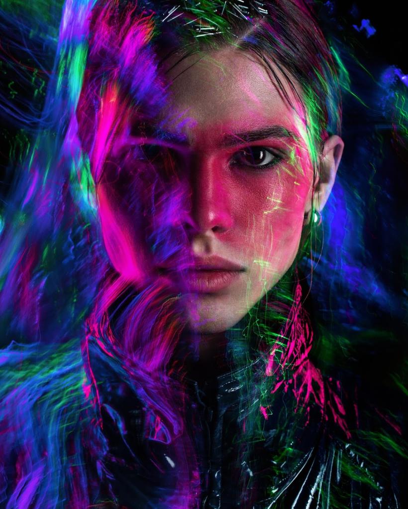 Long exposure creative portrait by Natasha Volk
