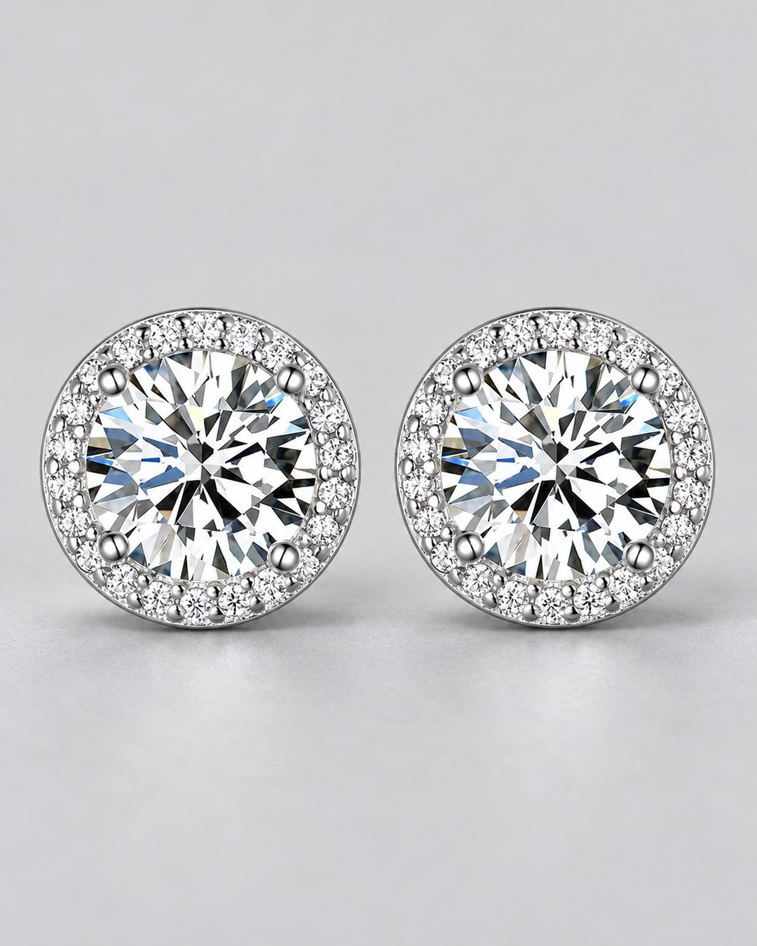 Halo Stud VVS1 Earrings ICED KYIV