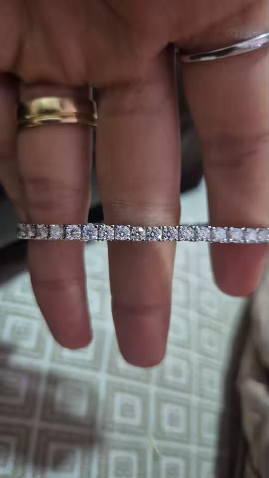 Tennis 3mm Chain VVS1 Silver 925 close up фото клієнта