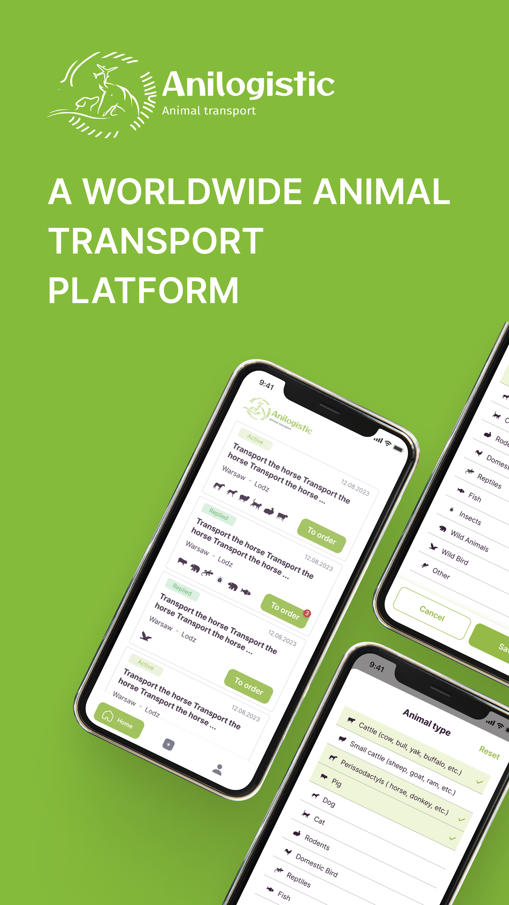 Anilogistic — a convenient app for finding animal and bird transport services