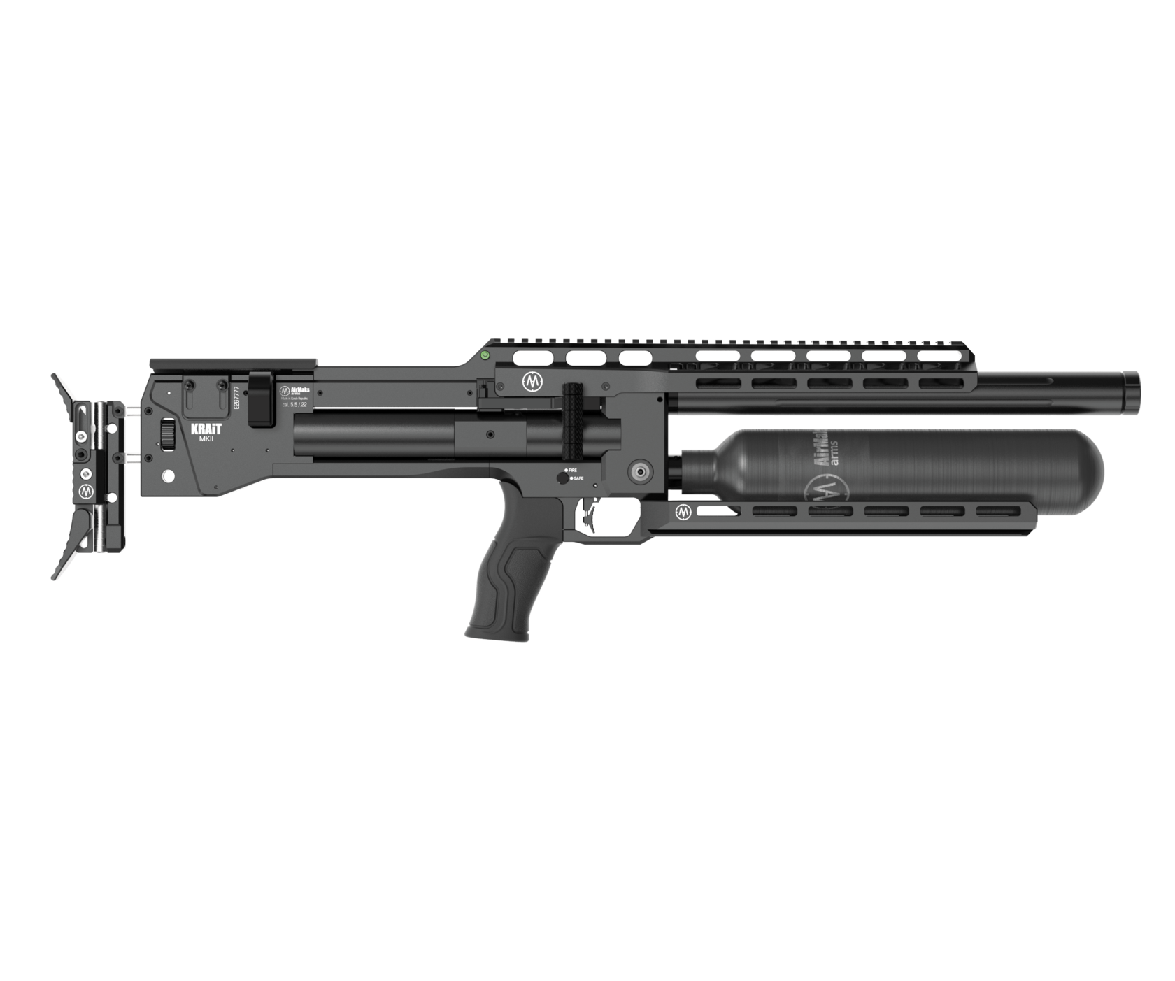 AirMaks Krait MK2 Pro L HP long high-power tactical bullpup rifle black color