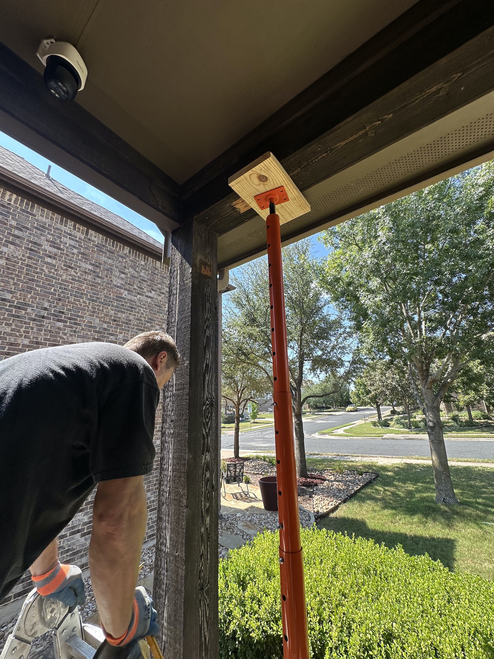 Porch and patio post replacement — during photo 1 — Kir Remodeling