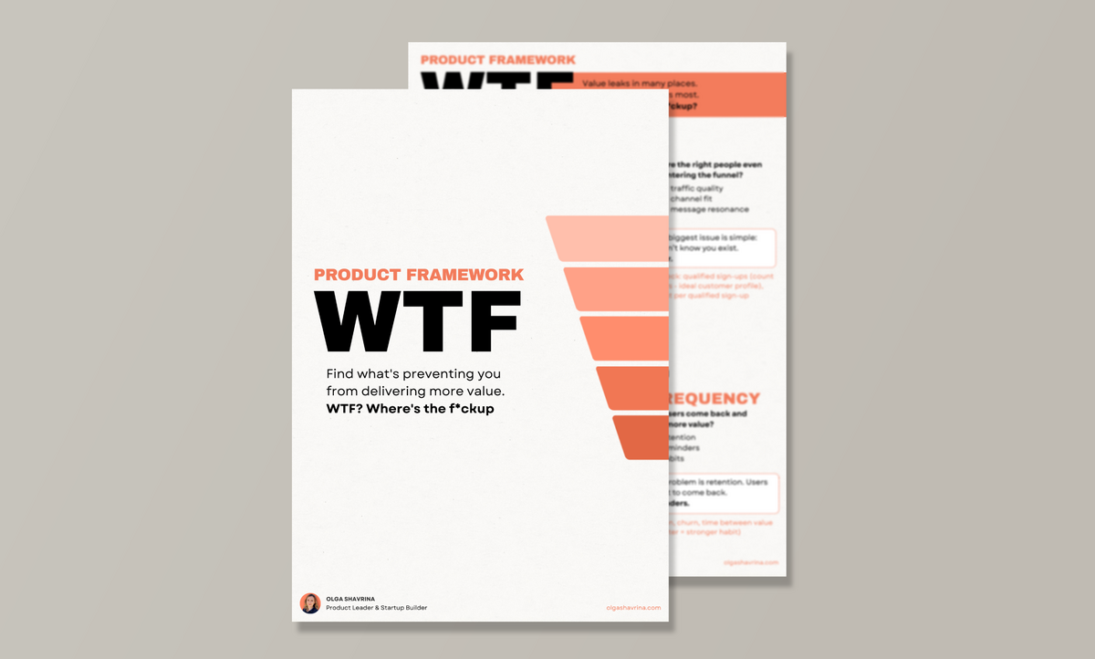 Free guide: "WTF?" product prioritization framework