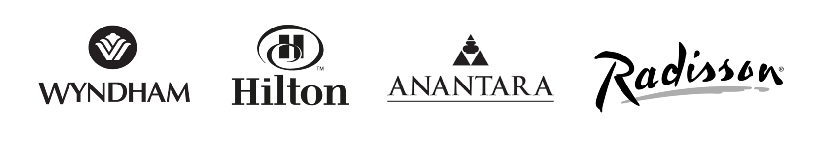 Wyndham · Hilton · Anantara · Radisson