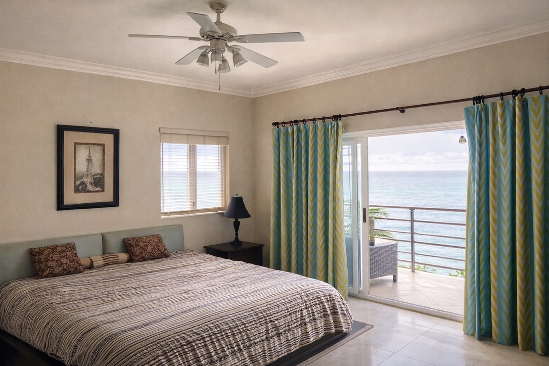 Private bedroom with ocean view