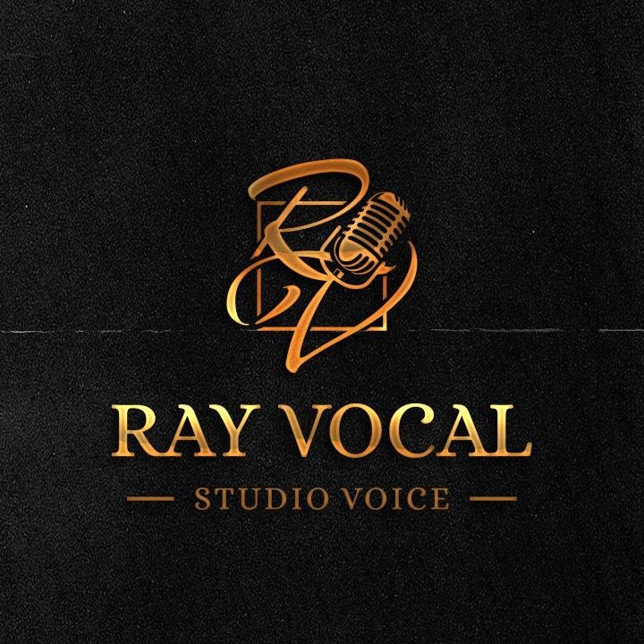 Gold RAY VOCAL logo on black paper