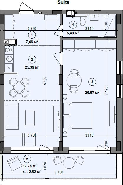 Планировка Suite