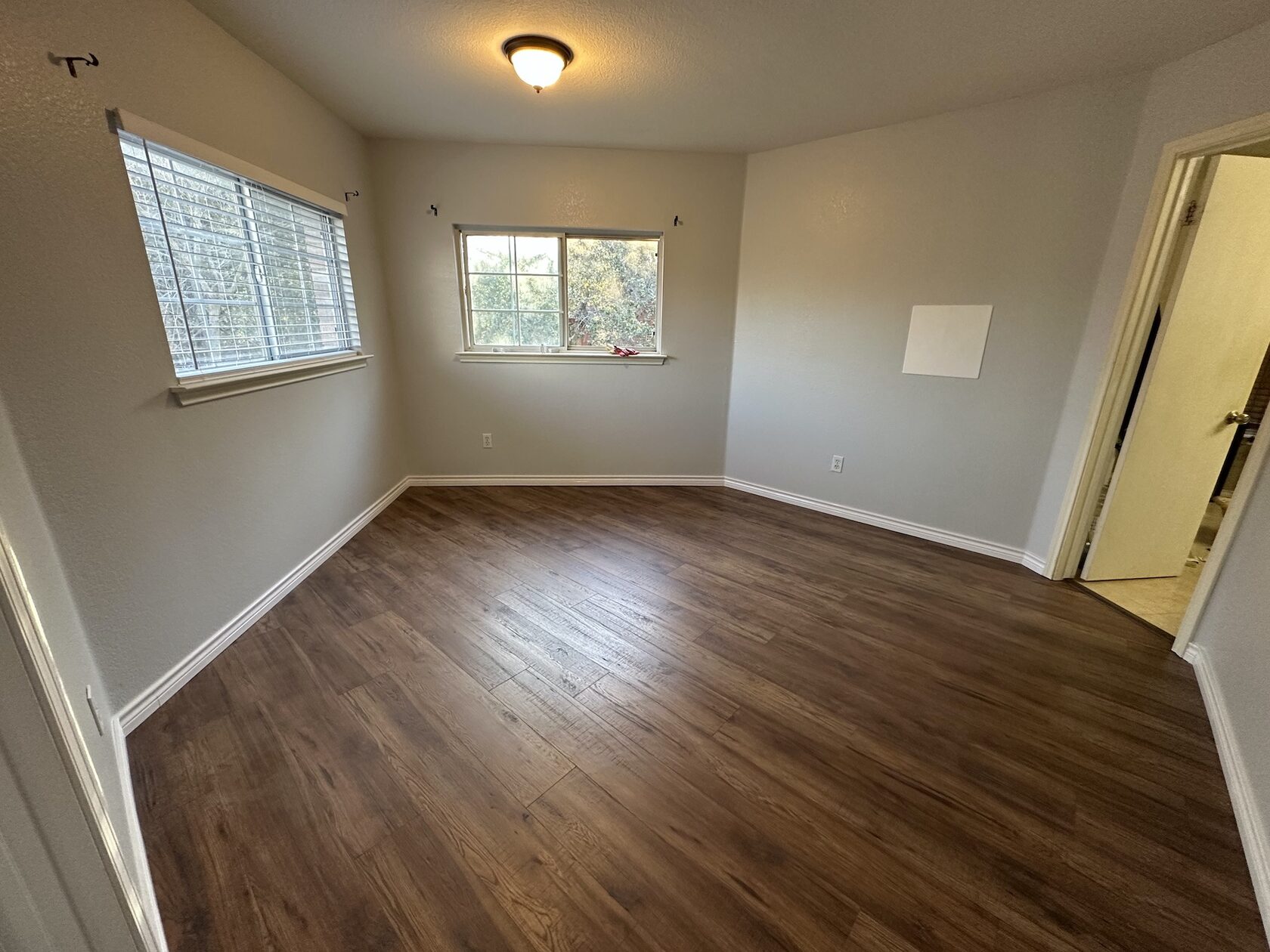 After photo of baseboard installation