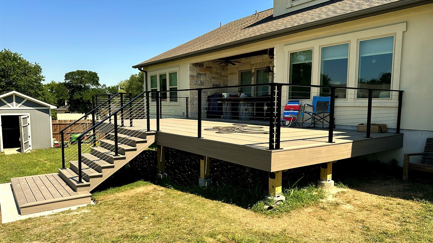 Custom deck built by ATX Deck & Patio in Austin TX