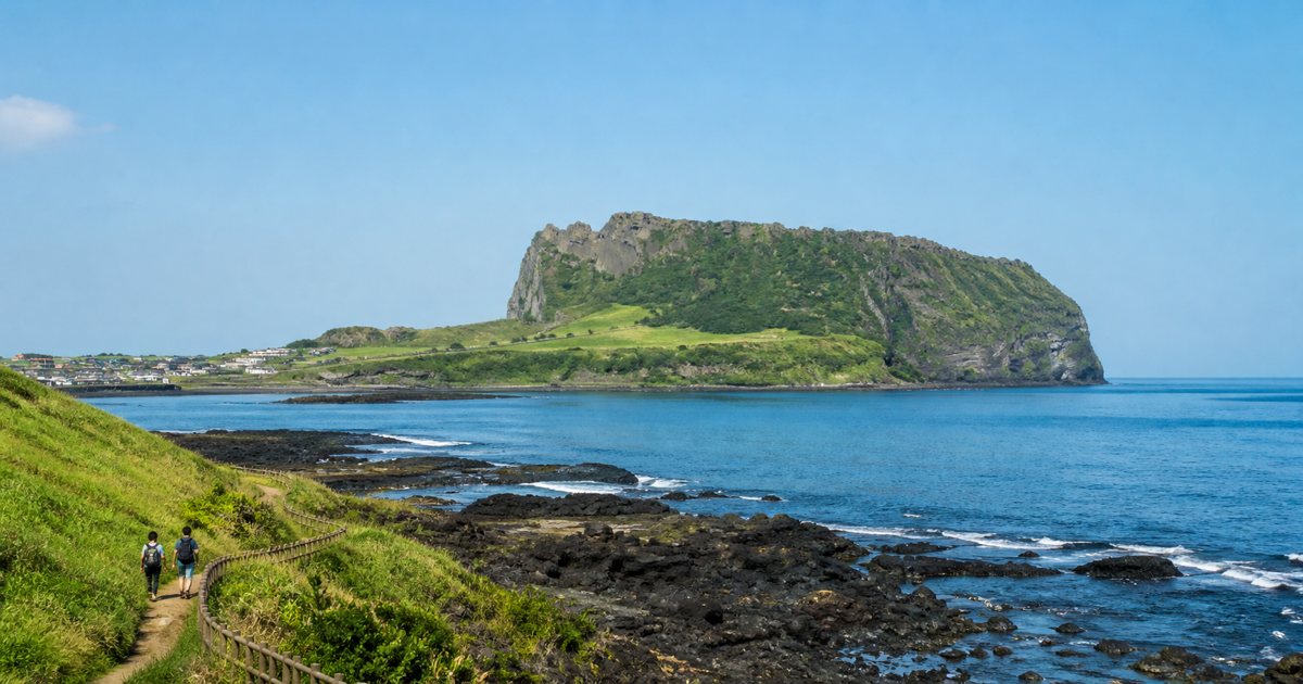 Jeju Island coast and volcanic landscape
