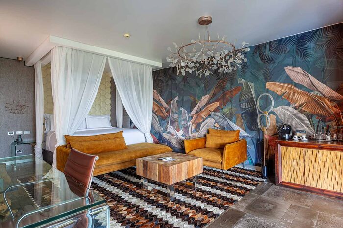 ocean-view suite with private balcony at Makanda by the Sea