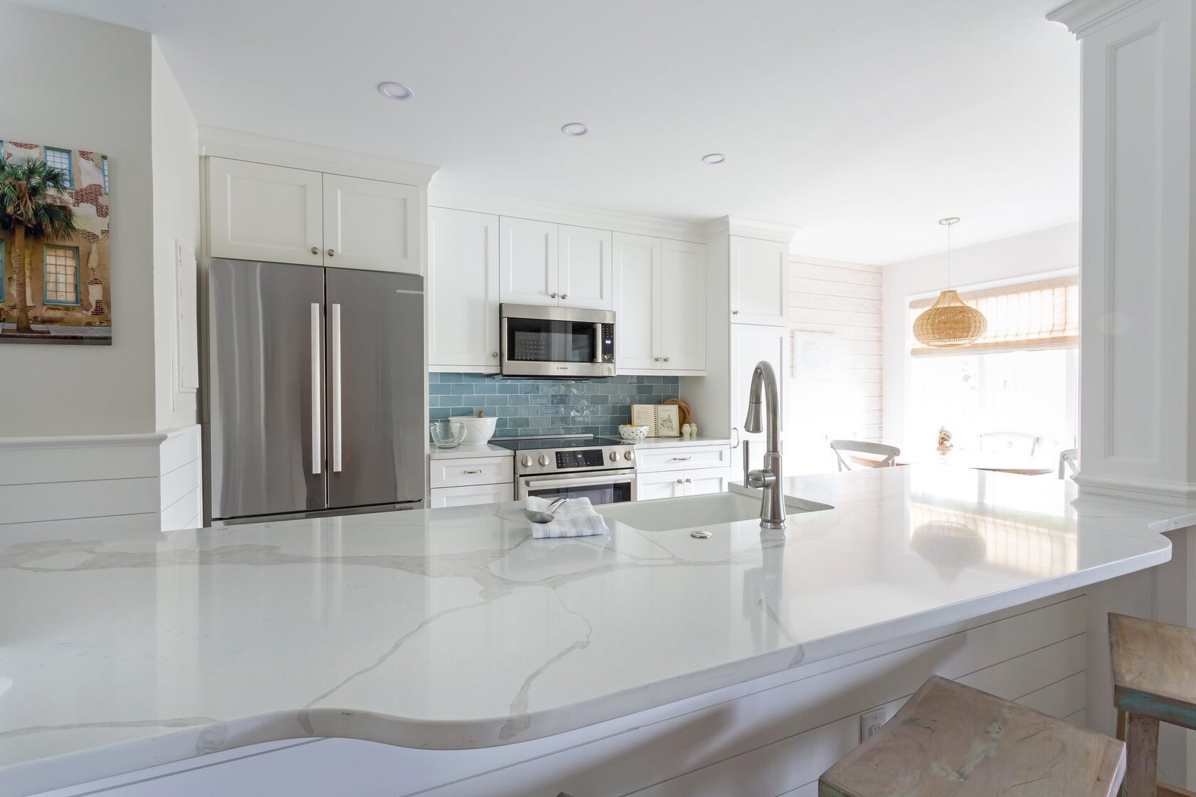 Comprehensive Kitchen Finish Countertop, Backsplash, and Integrated Sink