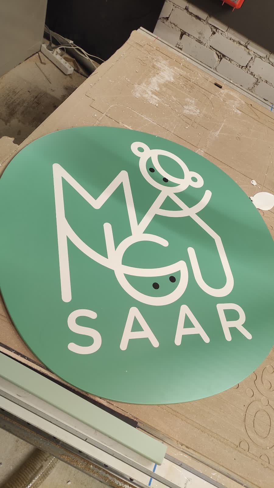 Painted round sign