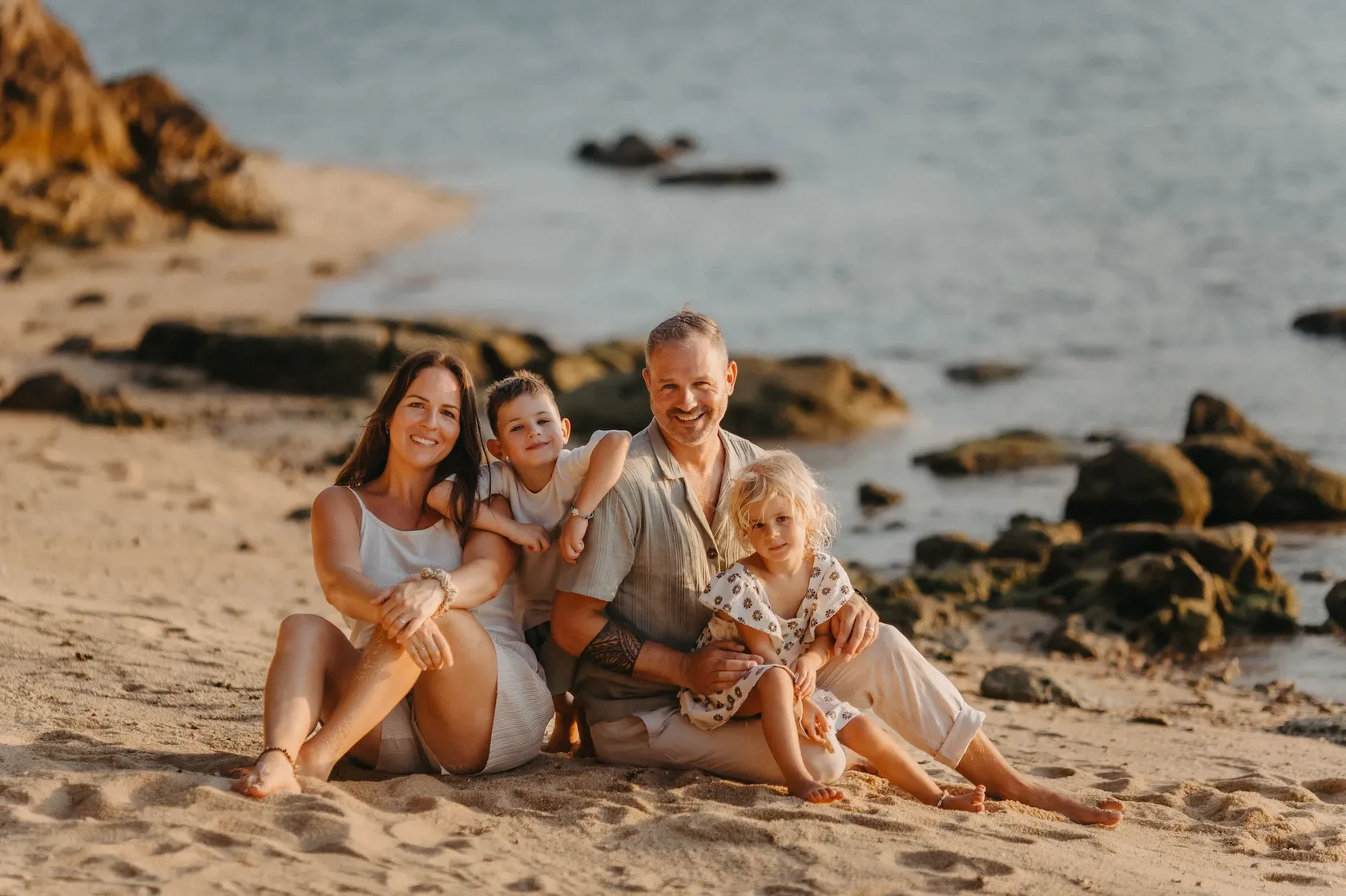 Koh Samui family photographer — Taling Ngam sunset beach session