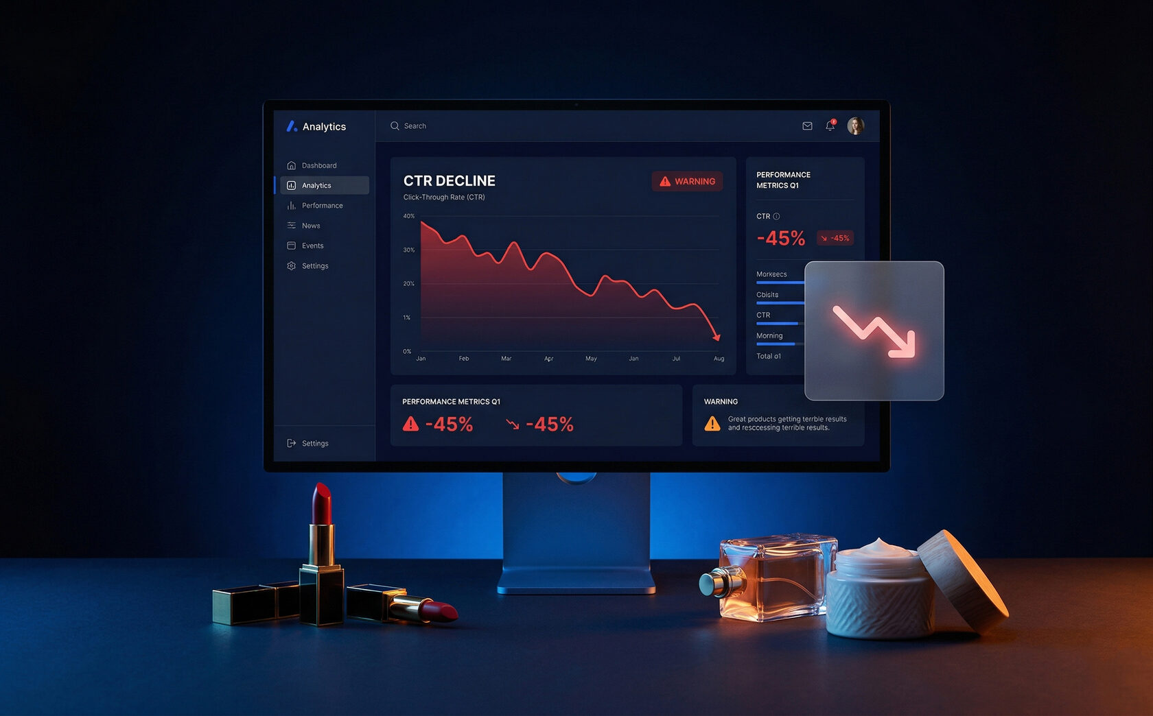 Графік CTR що падає