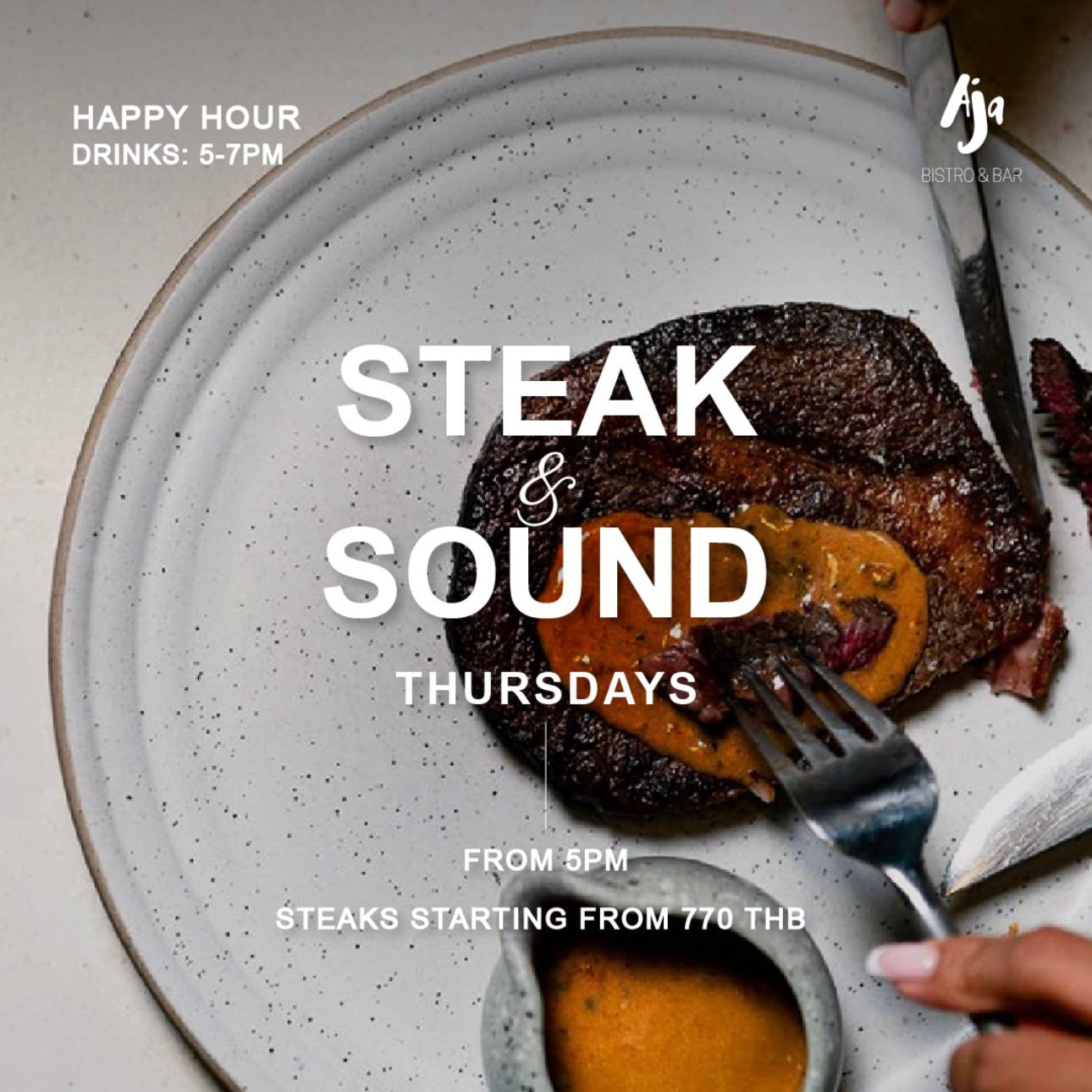 Акция steak and sound в Aja bistro на Пхукете по четвергам