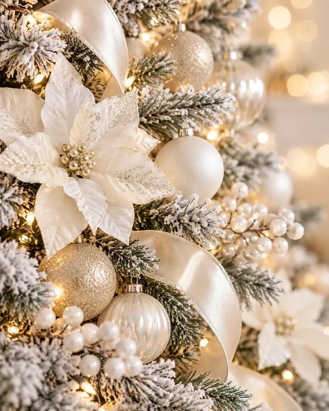 Winter white holiday tree