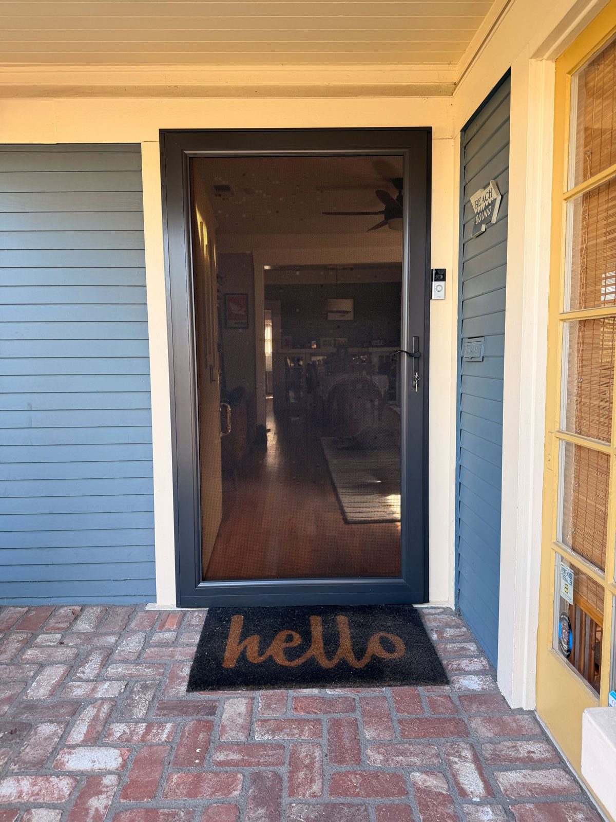 Security screen door installed in Orange County, CA