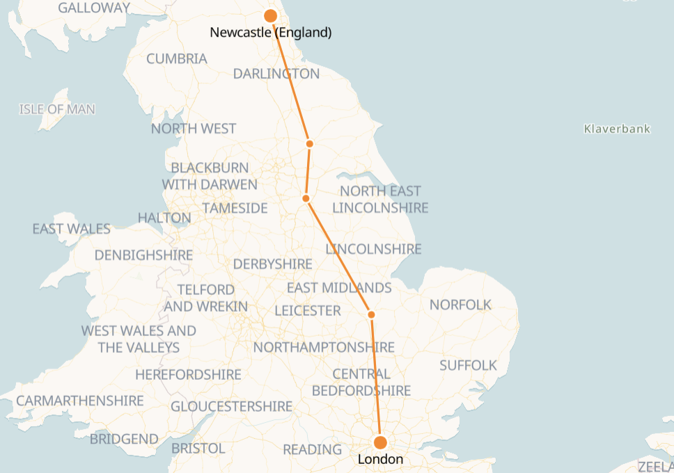 London to Newcastle Train - Tickets & Schedule