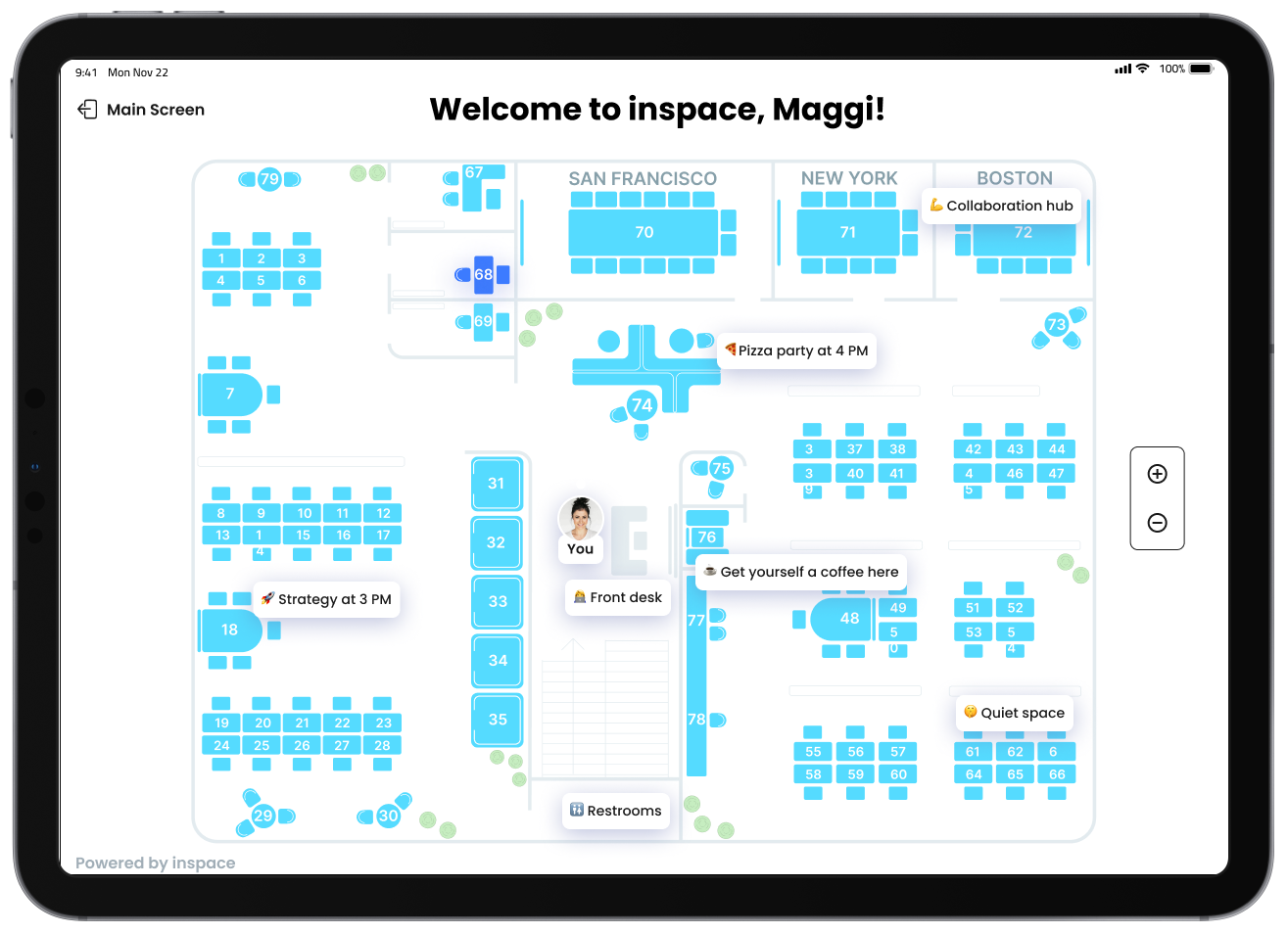 office management analytics from hot desk booking software to maximize hot desking arrangements, show desk usage for hot desks with key features for space utilization
