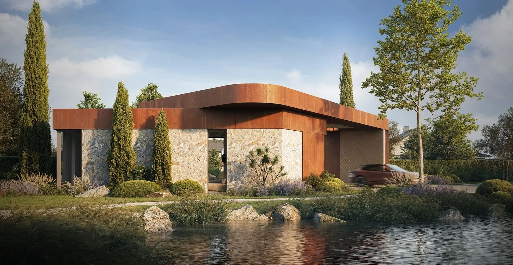 ONE CLUB VILLAGE — клубный дом у воды днём