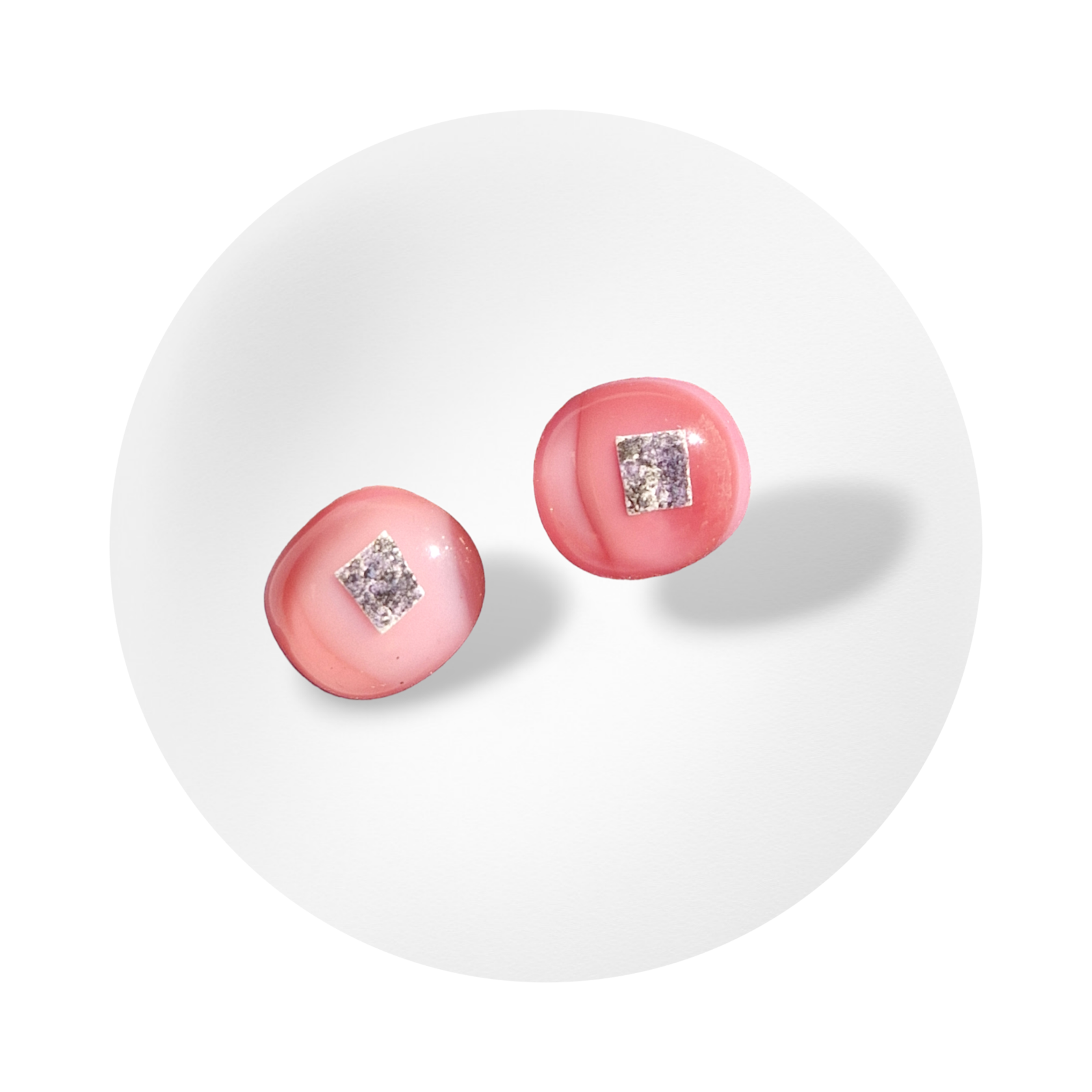 Original glass stud earrings