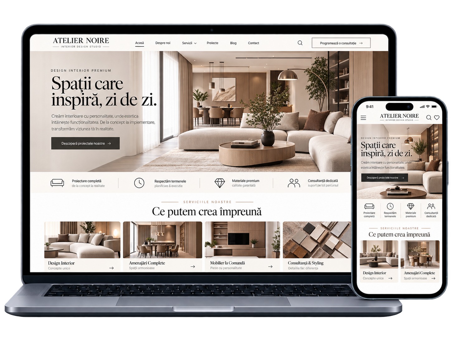 Exemplu de site realizat de MoreLeads