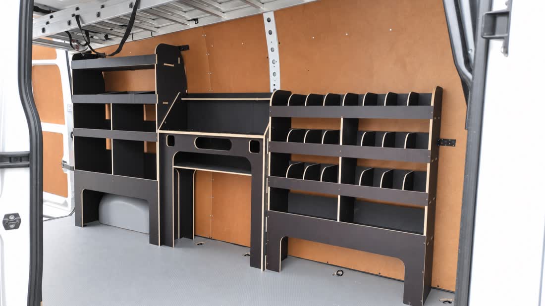 Racking system inside the van