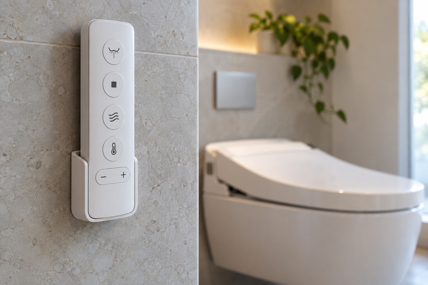 Smart toilet remote control