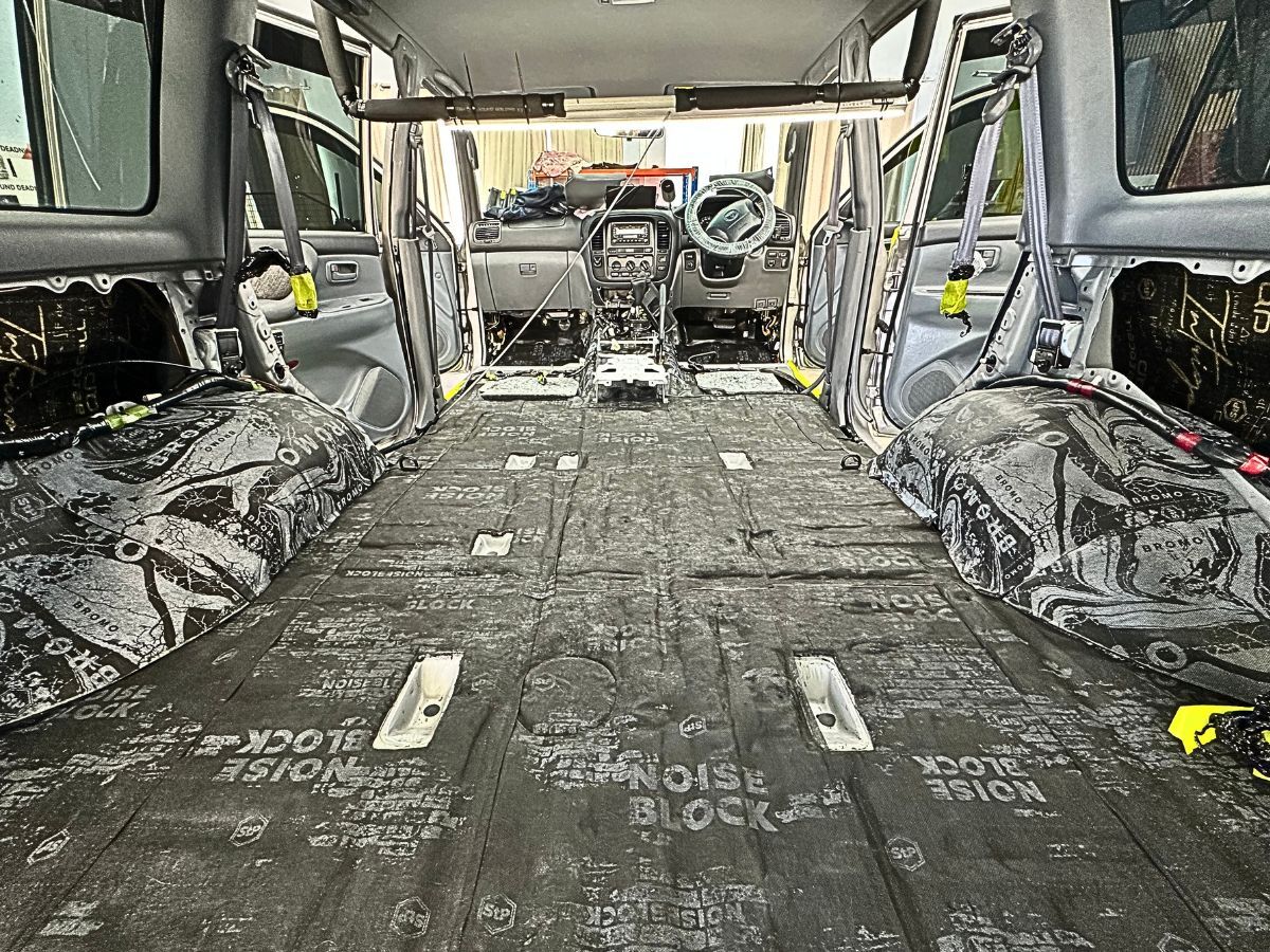 Floor acoustic and thermal insulation layers