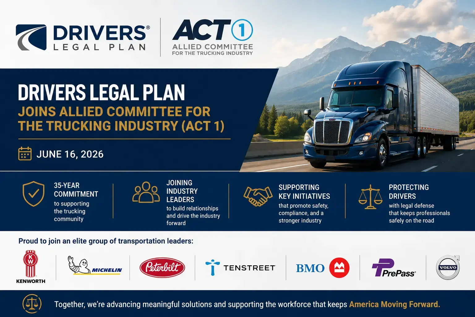 Commercial trucks parked cleanly in sequence symbolizing legal compliance and structural safety coordination