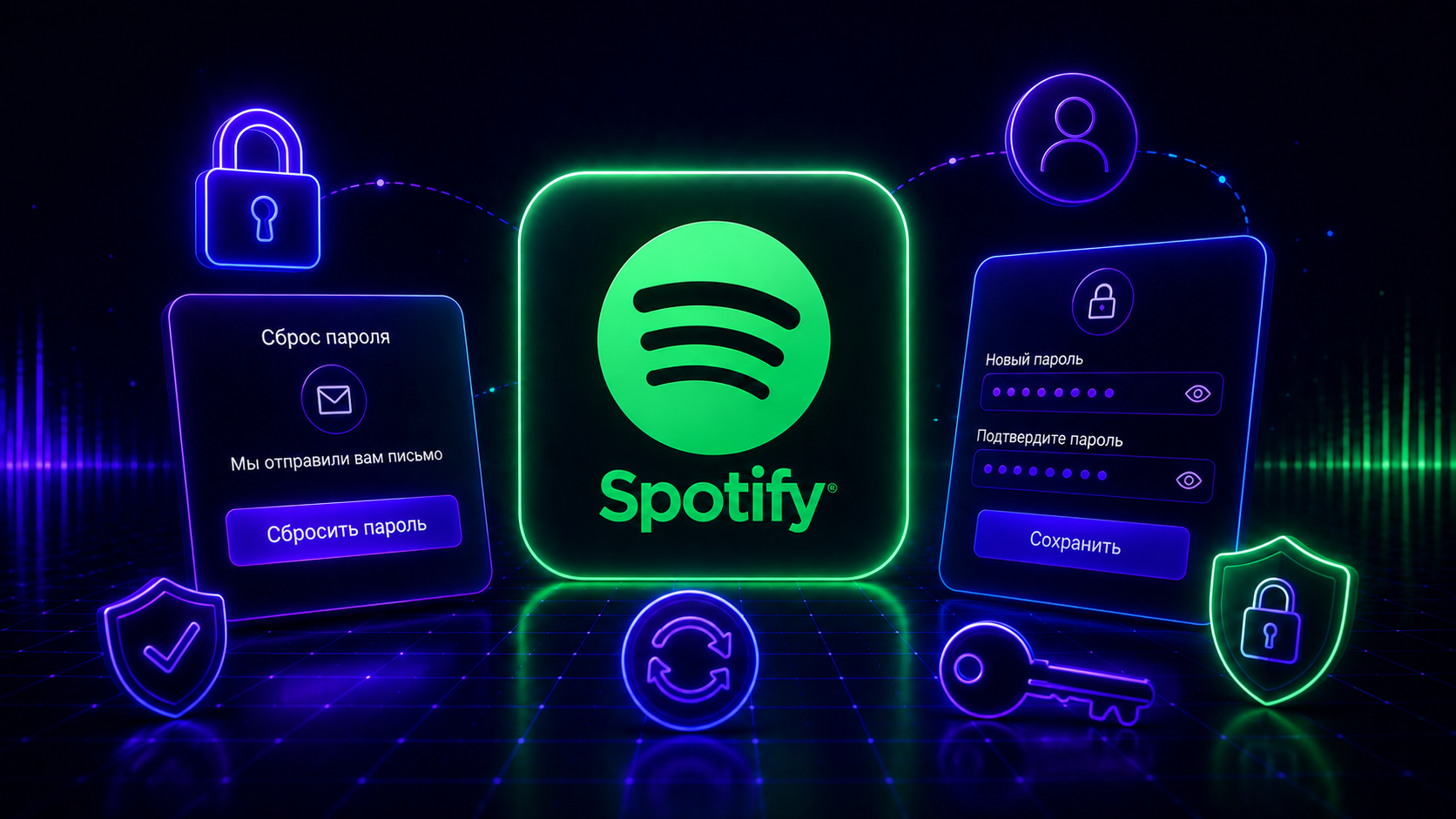 Как сбросить или поменять пароль в Spotify