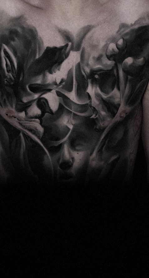 black and grey tattoo