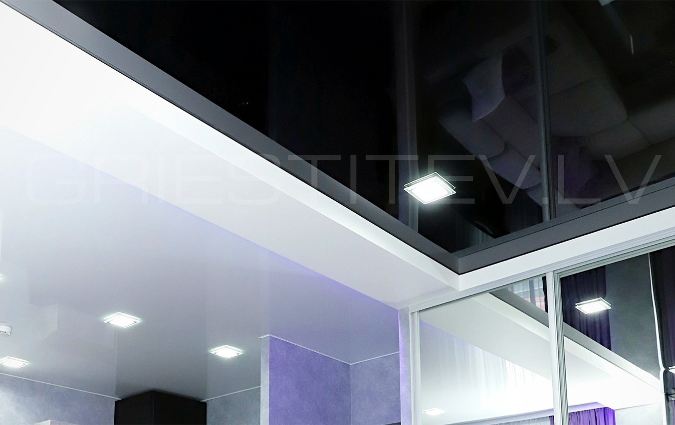 Glancēti iestieptie griesti fantastiska efekta panākšanai