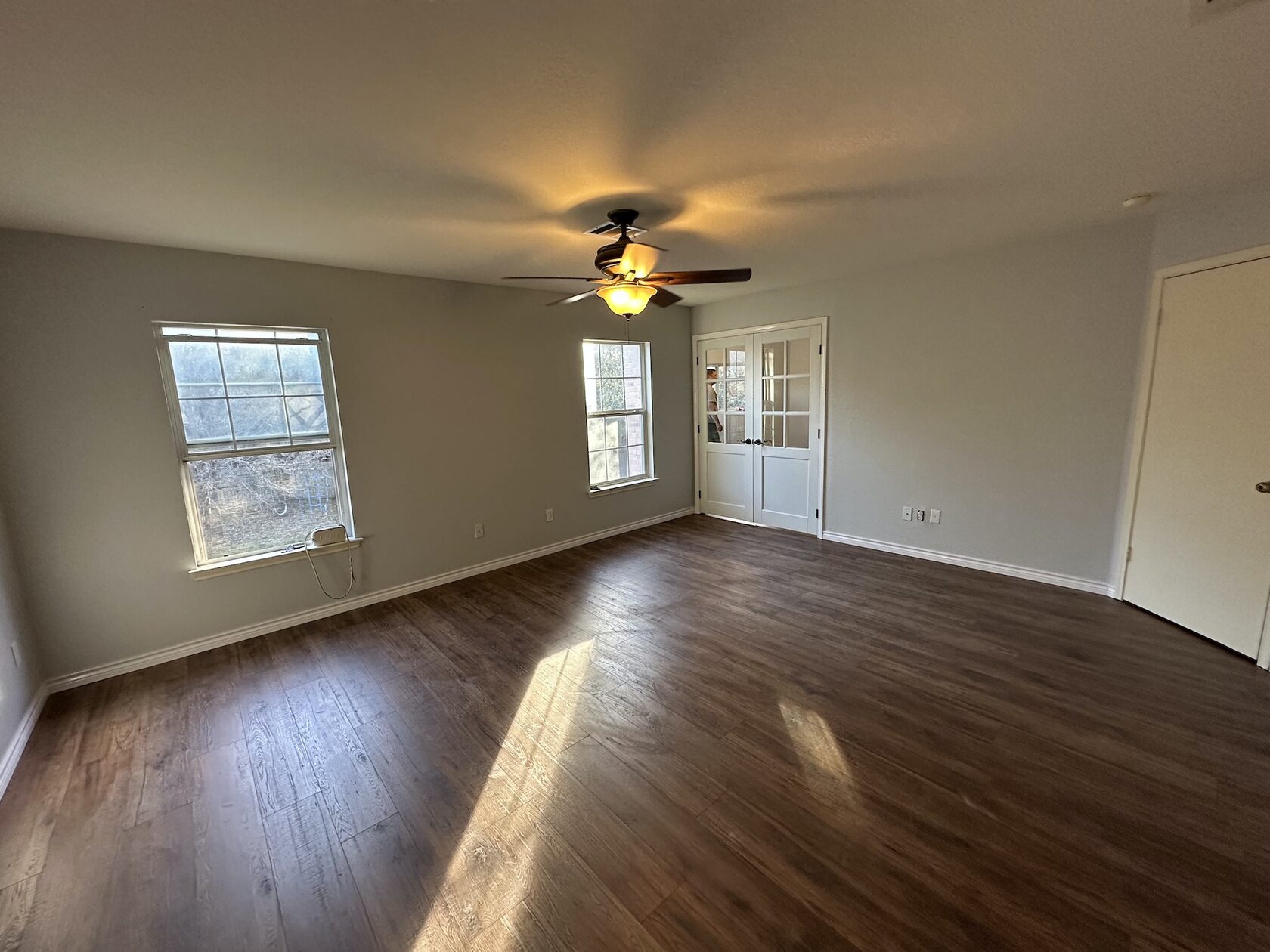 After photo with French doors and flooring