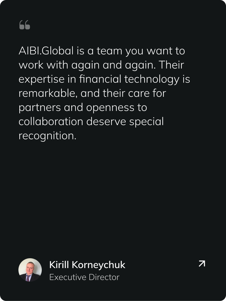 Client testimonial from Kirill Korneychuk about AIBI.Global.