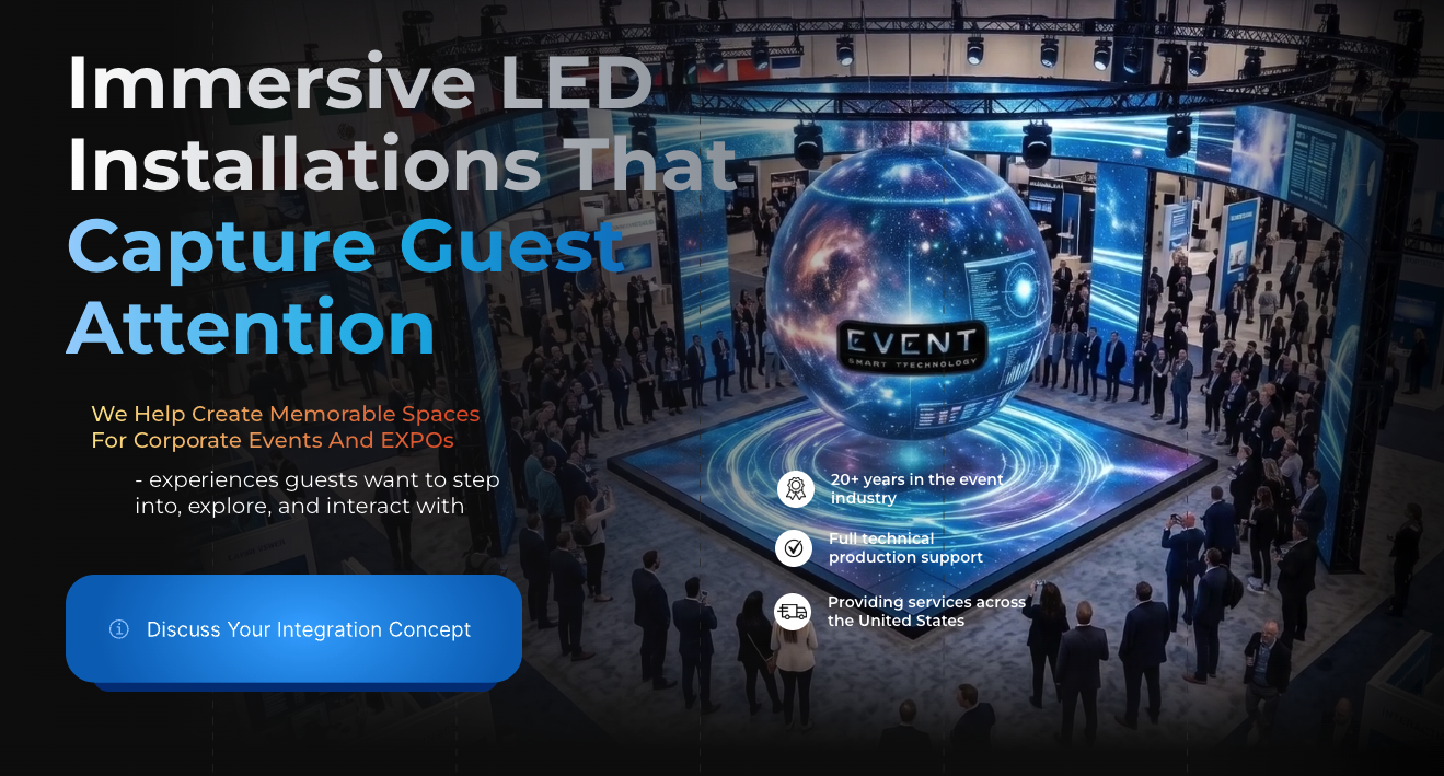 Immersive Led Graphics Immersive LED Installations That Capture Guest Attention
