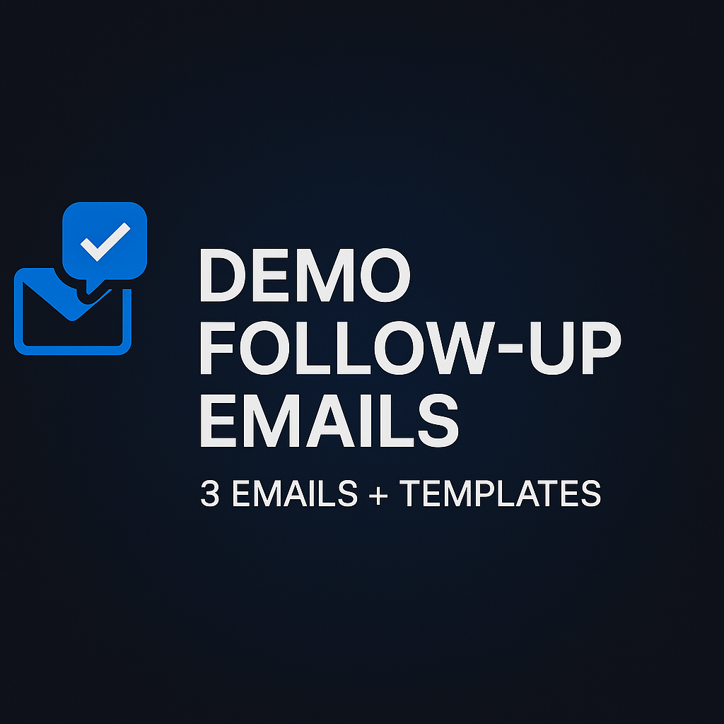 demo follow up email cadence that books next steps