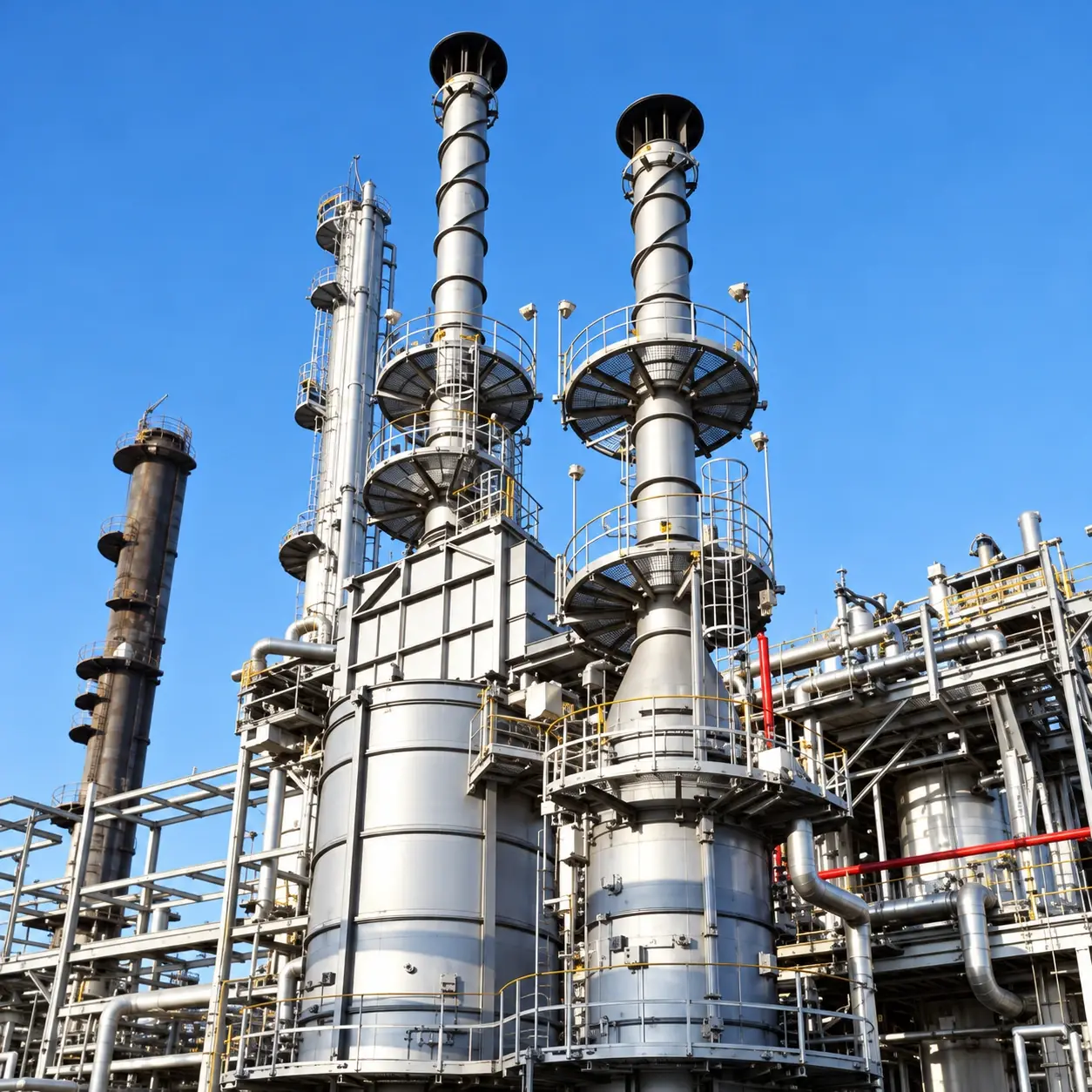 Refinery process heater and associated industrial structures