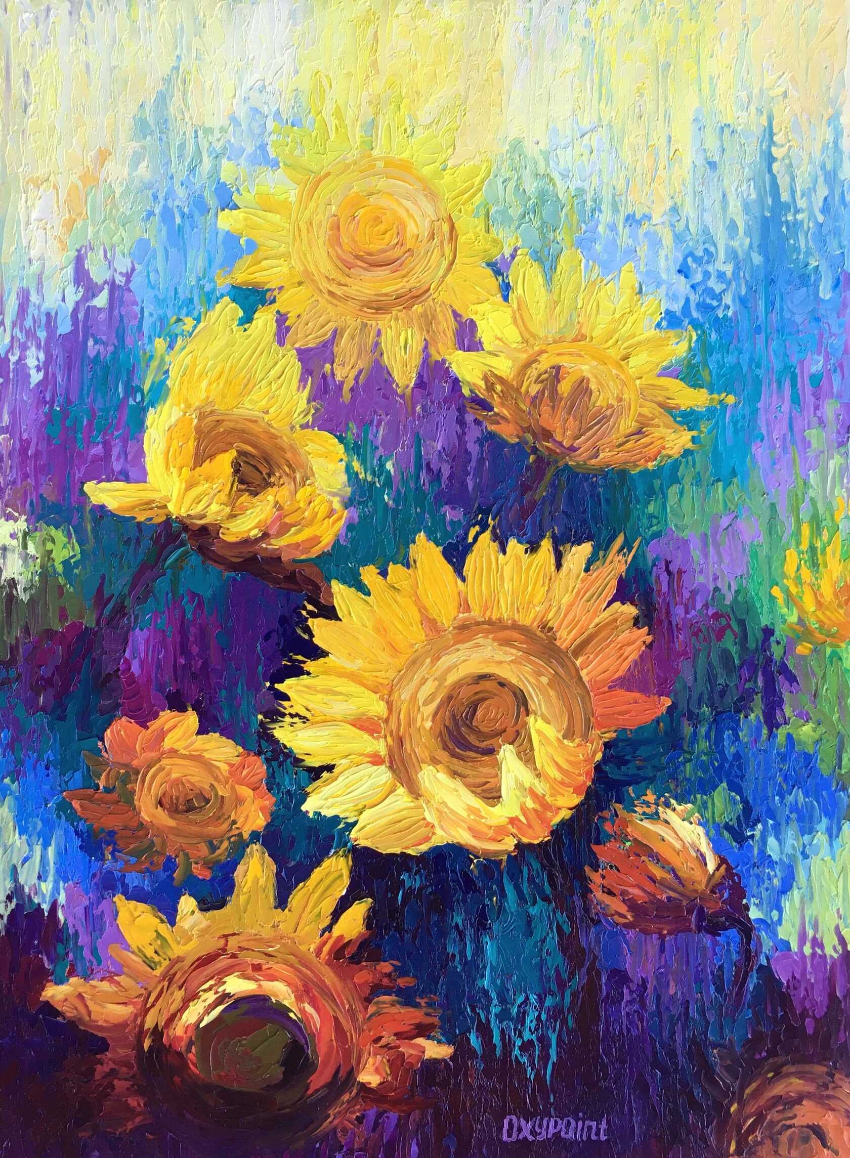 sunflowers oil painting for sale 