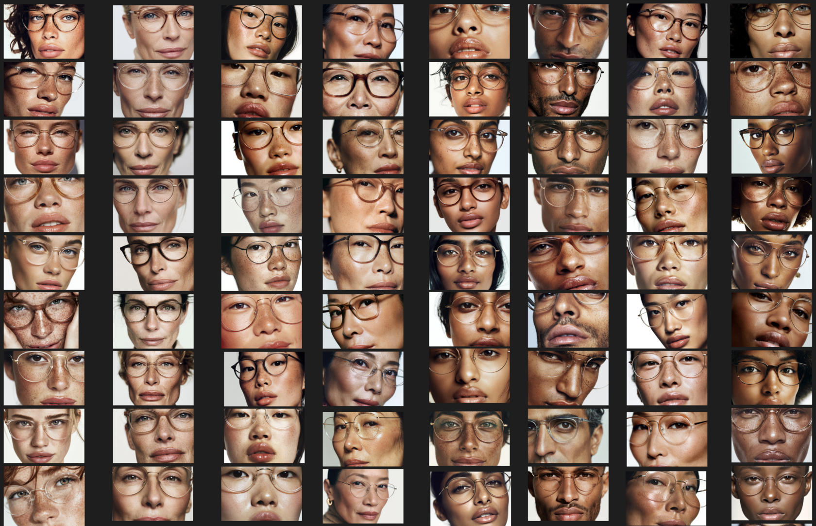 Eyeglasses concept integrated into real photography