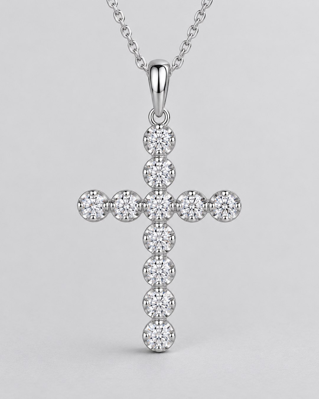 Round Stone Cross VVS1 Pendant ICED KYIV