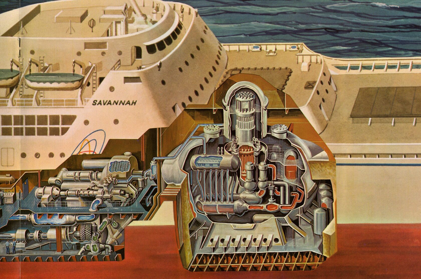 To keep passengers and crew safe, mere meters from the reactor, engineers built-in layers of protection