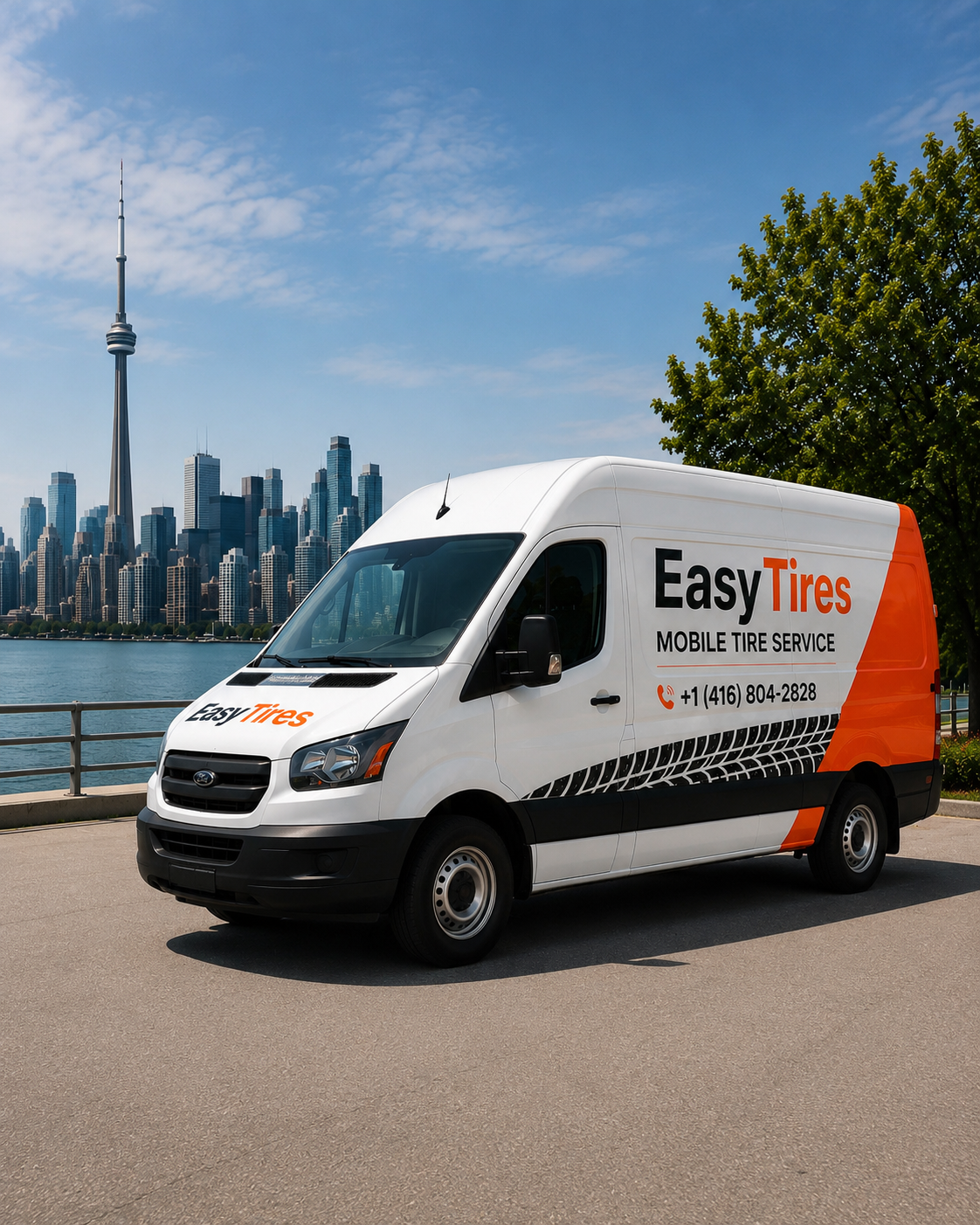 Easy Tires mobile tire service van in Toronto