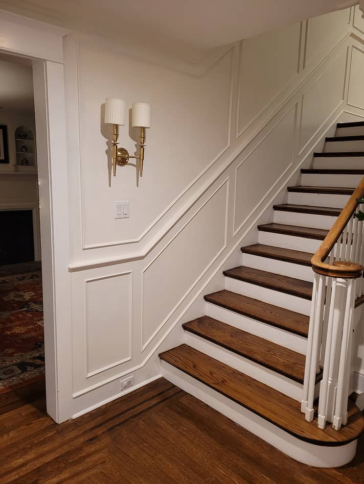 Wainscot paneled staircase 