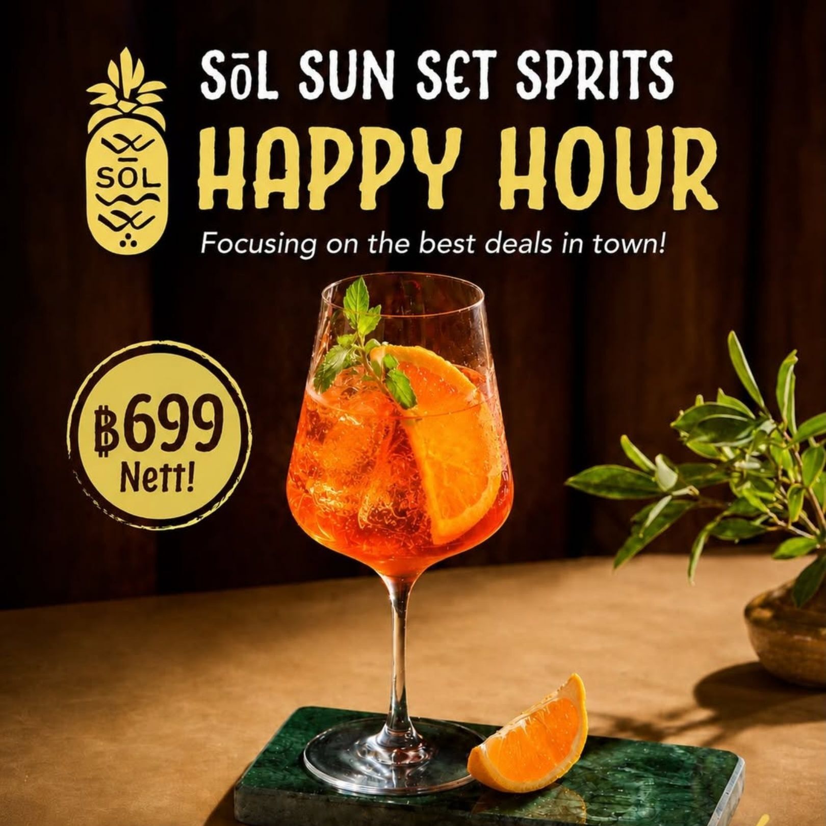 Ежедневная акция happy hour в SOL на Пхукете 