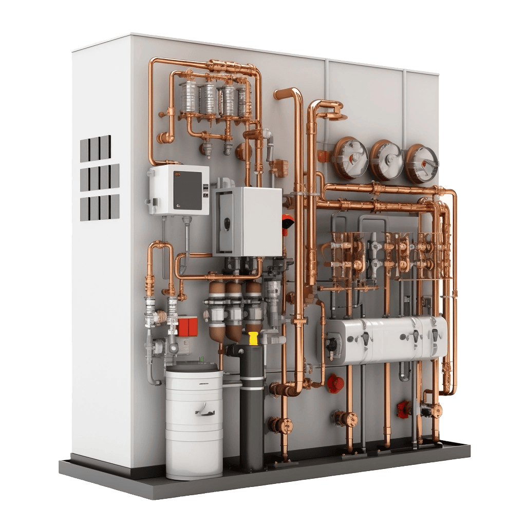 gas furnace system illustration