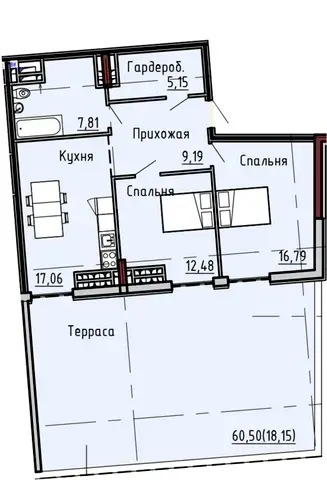 2-комнатные квартиры — фото 4