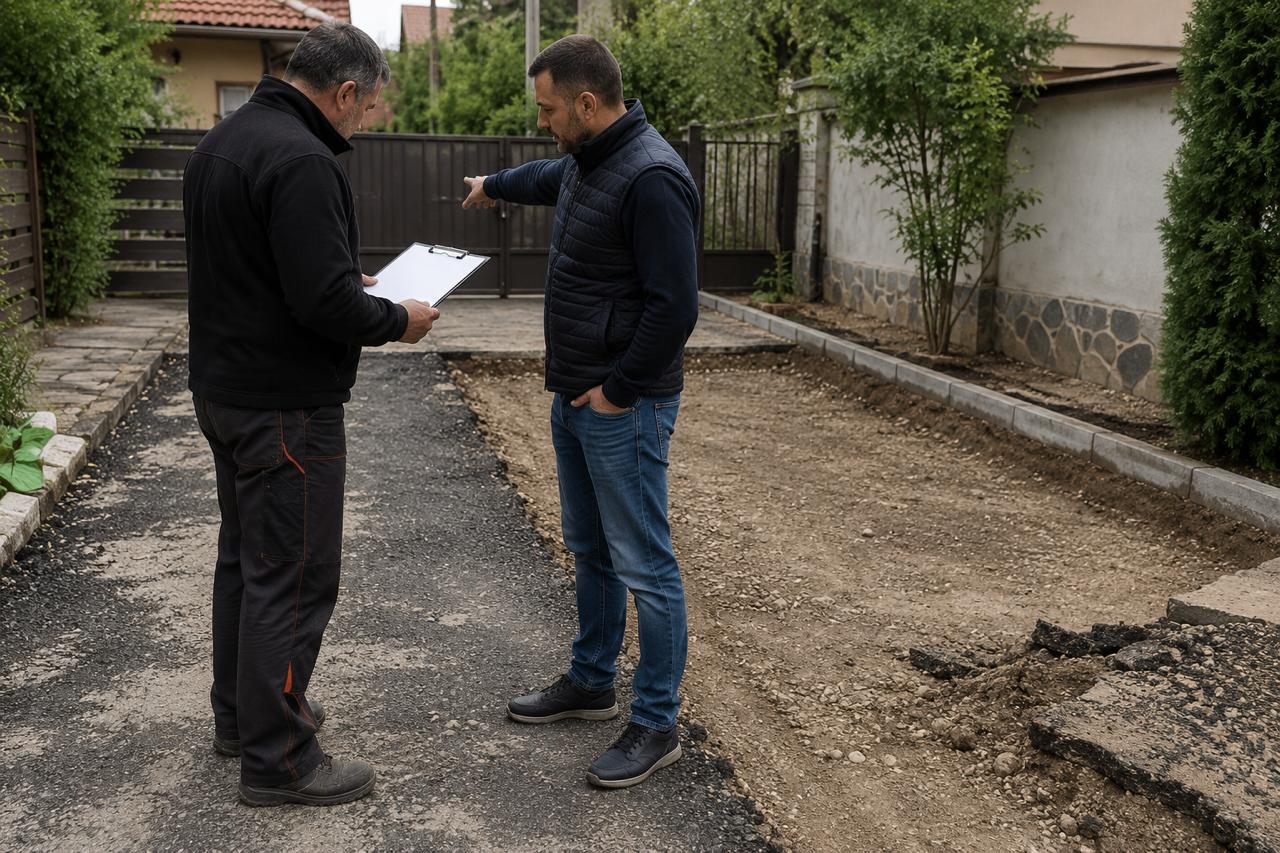 Уточняване на реалния обхват на работата преди асфалтиране